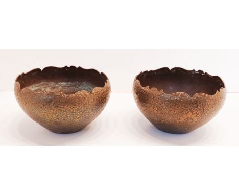 2 VINTAGE BRASS BOWLS