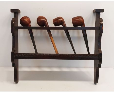 VINTAGE PIPE RACK &amp; PIPES