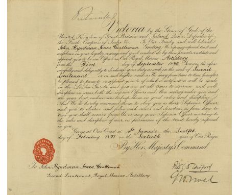 NO RESERVE Victoria (Queen of the United Kingdom of Great Britain and Ireland, and Empress of India, 1819-1901) Commission si