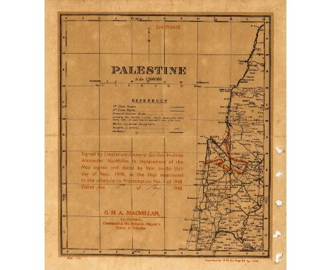 Holy Land.- End of the British Mandate for Palestine.- Macmillan (Lt.-Gen. Gordon H. A.) Palestine [2nd Phase], lithographed 