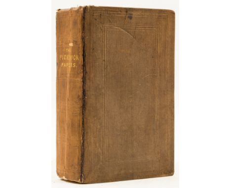 Dickens (Charles) The Posthumous Papers of the Pickwick Club, first edition in book form, early issue, half-title, engraved f