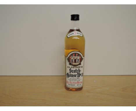 A bottle of Alastair's Scotch House No 3 Old Scotch Blended Whisky, over 3 years, Strathdean Dist Co Ltd, Scotland, imported 