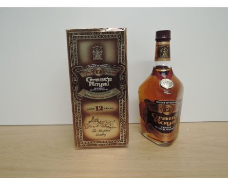 A bottle of Grant's Royal Blended Scotch Whisky, 12 year old, bottled by William Grant &amp; Sons Ltd, 40% vol, 75cl, in card