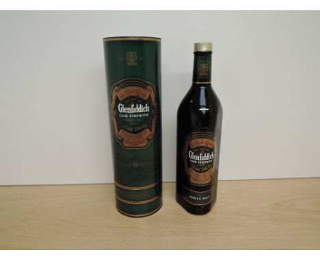 A bottle of Glenfiddich Single Malt Scotch Whisky, 15 Year old, Cask Strength, 51% vol, 1 Litre in card tube
