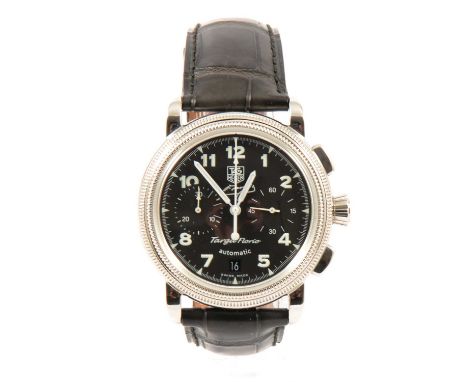 TAG HEUER - a gentleman's limited edition Targa Florio automatic chronograph, 30mm circular black dial with white arabic hour