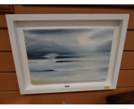 Framed oil on canvas - Seascape by Toby Ray dated '03
