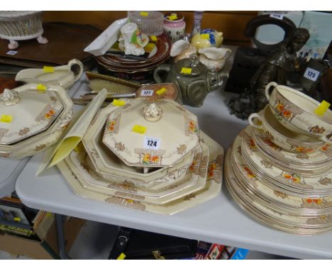 A quantity of Wilkinson Thirlmere dinnerware and a cased carving set