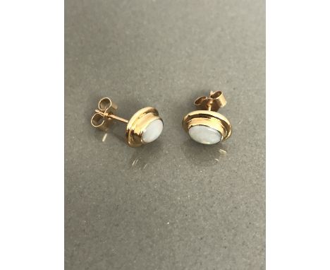 PAIR OF 9ct GOLD & OPAL EARRINGS