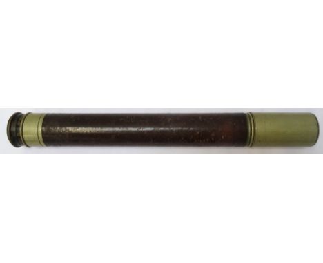 WWII BRITISH MILITARY SINGLE DRAW TELESCOPEmarked 'W.Ottway & Co.Ltd. Ealing London 1940 No.1366' 'Patt 373', with War Depart