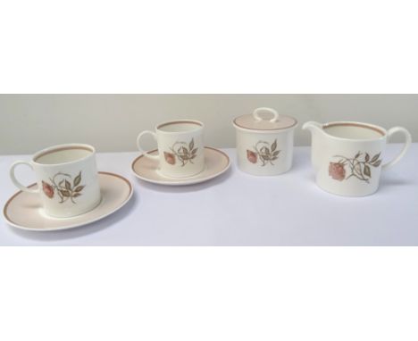 SUSIE COOPER 'TALISMAN' CHINA COFFEE SERVICEcomprising seven cups, nine saucers, sugar basin with cover and cream jug (18)