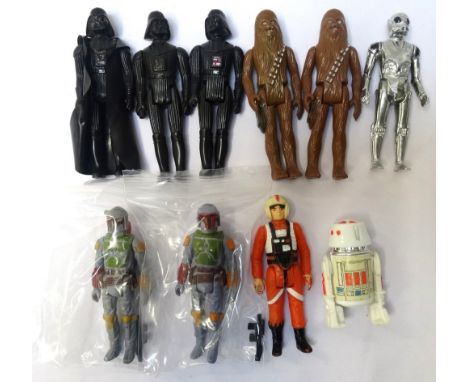 SELECTION OF KENNER MADE VINTAGE STAR WARS 3 3/4 INCH FIGURESdate stamped for 1977, 1978 and 1979, comprising 3x DARTH VADER: