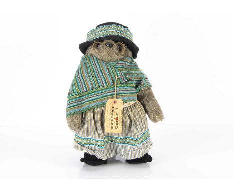 A Gabrielle Designs Aunt Lucy,  with paper tag - 'Aunt Lucy c/o The Home for Retired Bears Lima Peru', label to back seam -- 