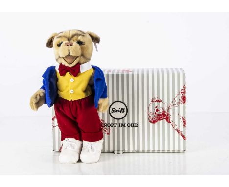 A Steiff limited edition Algy Pug, made exclusively for Danbury Mint, 472 of 5000, in original box with certificate