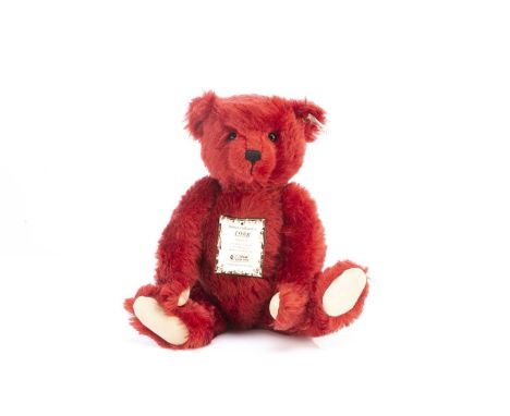 A Steiff limited edition British Collector's 1998 Teddy Bear,  1526 of 3000, burgundy mohair, in original box with outer pack