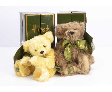 Two Merrythought for Harrods limited edition Teddy Bears, comprising of Anthony Jr, 244 of 500 with light brown curly mohair 
