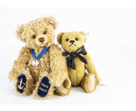 Two  Steiff  limited edition Teddy Bears, comprising of A Million Hugs 1907 to 2007 to celebrate the 100th birthday of the 'T