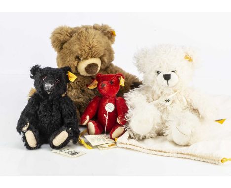 Four Steiff yellow tagged Teddy Bears,  including a Danbury Mint Othello, from the Centenary Collection, Steiff Club Historic