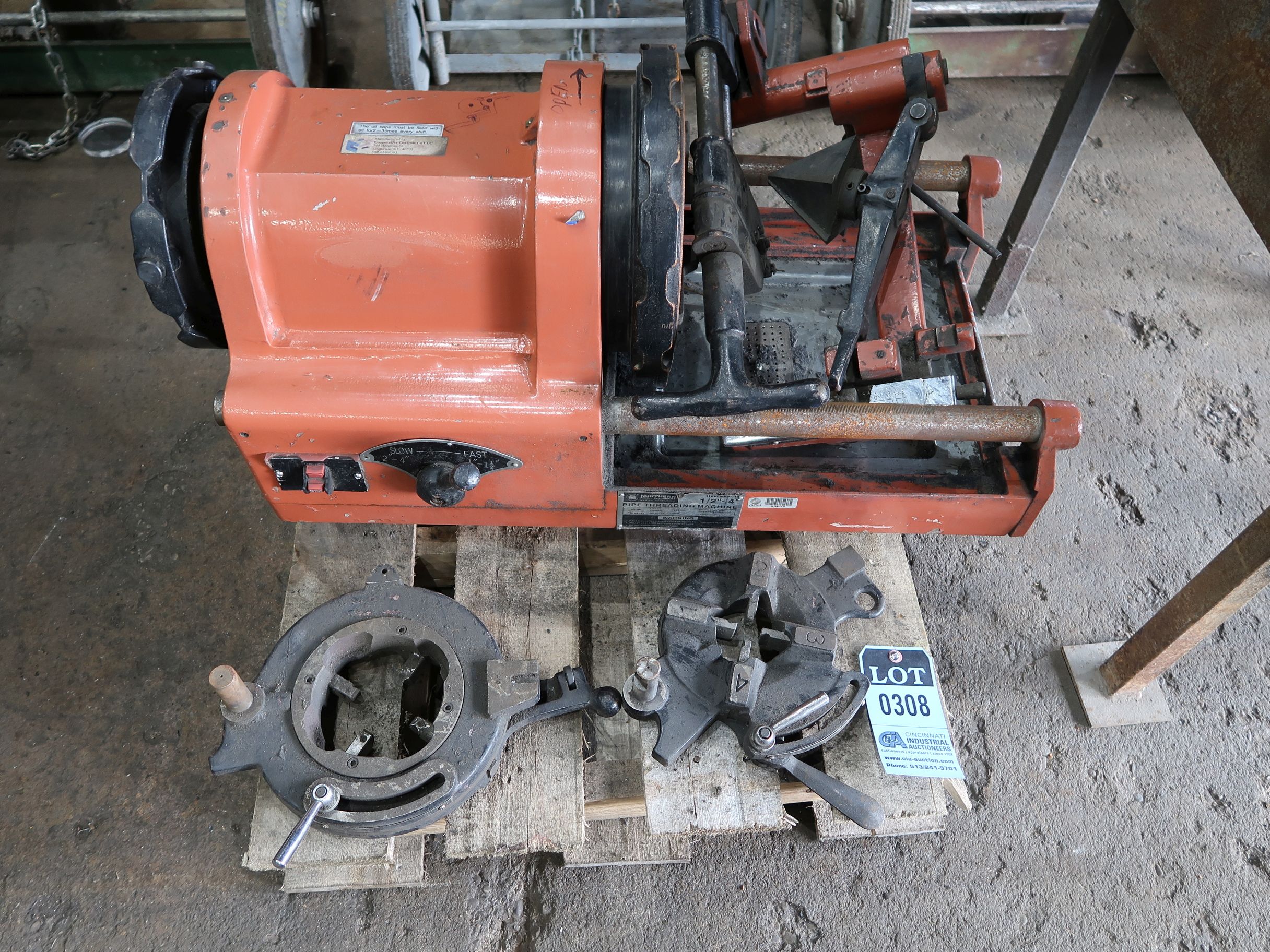 Klutch 4 Inch Electric Pipe Threader - 1/2 To 4 Inch Capacity 110V Motor