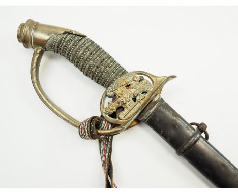 Baden: Infanterie-Offiziers-Degen IOD - Kammerstück des 2. Badischen Grenadier-Regiment „Kaiser Wilhelm I.“ Nr. 110.Zweifach 