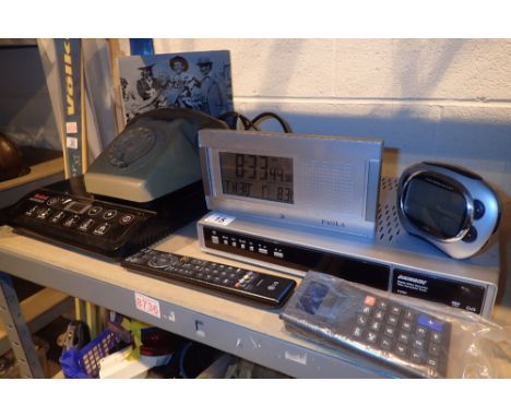 Tefal electronic scales vintage telephone digital video recorder calculator etc 