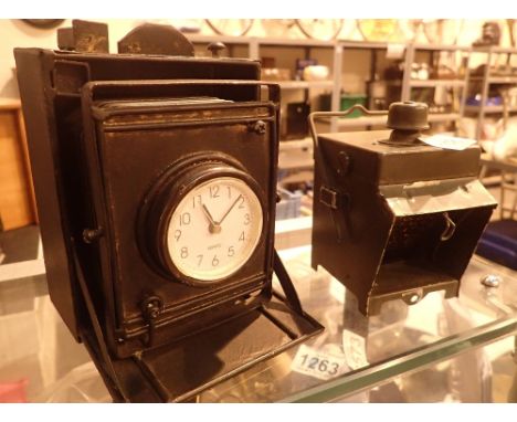 Rare camera clock and a military type light