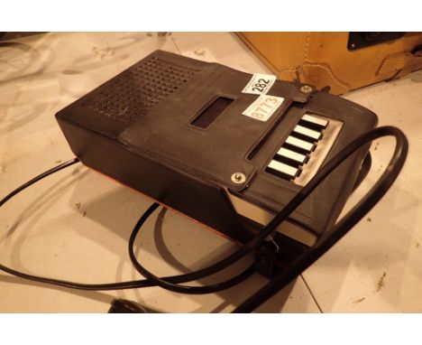 Retro portable cassette tape recorder
