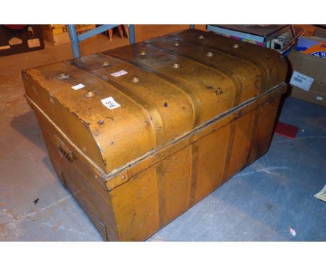 Vintage metal studded trunk 
