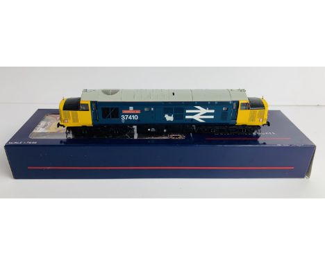 Bachmann 37410 Fitted with P4 Wheel Sets, DCC Digital Fitted, Class 37410 BR Large Logo Scotty Dog Aluminium 100 - DCC ADDRES