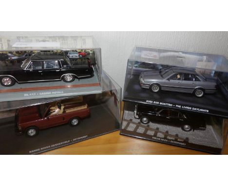 Eaglemoss four 1:43 scale James Bond Casino Royale, Living Daylight and Octopussy. P&amp;P Group 2 (£18+VAT for the first lot