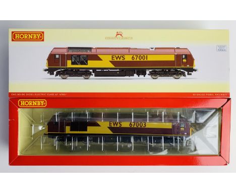 Hornby R3040 Fitted with P4 Wheel Sets, LIMA BODY 67003/ HORNBY CHASSIS, Class 67003 EWS Loco Boxed  - DCC READY !.  P&amp;P 