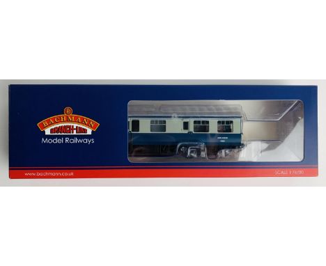 Bachmann 39-777 LMS BR Blue/Grey Inspection Saloon - Fitted with P4 Wheel Sets - Boxed. P&amp;P Group 2 (£18+VAT for the firs
