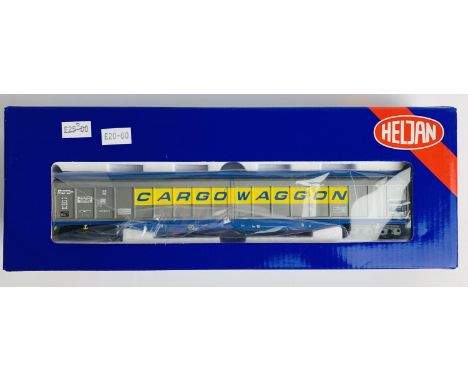 Heljan 5001 CargoWaggon Fitted with P4 Wheel Sets - Boxed. P&amp;P Group 2 (£18+VAT for the first lot and £2+VAT for subseque