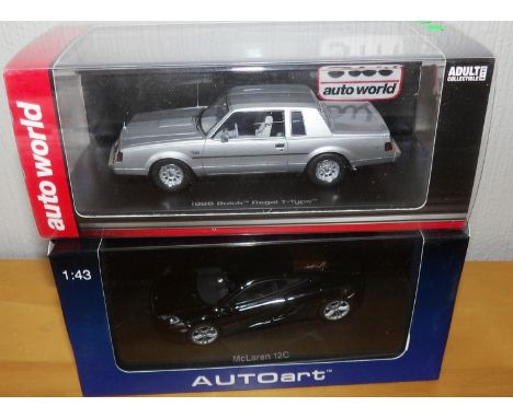 Auto World 1:43 scale 1986 Buick Regal and Autoart McLaren 12C. P&amp;P Group 2 (£18+VAT for the first lot and £2+VAT for sub