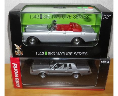 Auto World 1986 Buick Regal and Road Signitures Bentley all 1:43 scale. P&amp;P Group 2 (£18+VAT for the first lot and £2+VAT