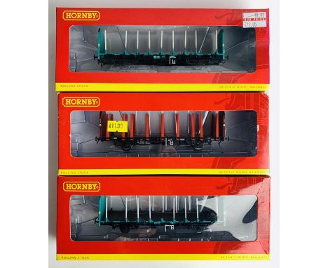 3x Hornby OTA Timber Wagons - Fitted with P4 Wheel Sets. P&amp;P Group 2 (£18+VAT for the first lot and £2+VAT for subsequent