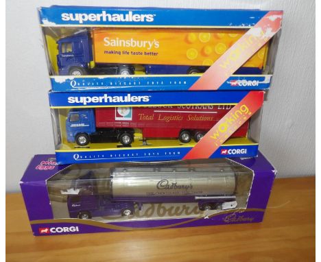 Corgi 1:64 scale Advertisement Trucks, Sainsbury, Pollock and Cadbury. P&amp;P Group 2 (£18+VAT for the first lot and £2+VAT 