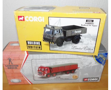 Corgi 1:50 scale Building Britain Tarmac Bedford TK and London Brick AEC Mammoth Major. P&amp;P Group 2 (£18+VAT for the firs