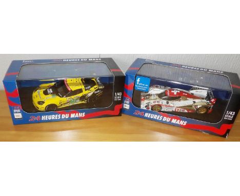 Two IXO 24 Heures Du Mans 1.43 scale race cars. P&amp;P Group 2 (£18+VAT for the first lot and £2+VAT for subsequent lots) 