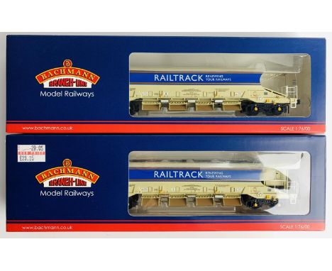 2x Bachmann JJA Auto Ballaster Wagons - Fitted with P4 Wheel Sets - 38-210 &amp; 38-211 - Both Boxed. P&amp;P Group 2 (£18+VA