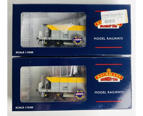 2x Bachmann YGB Dutch Hopper Wagons - Fitted with P4 Wheel Sets - Boxed. P&amp;P Group 2 (£18+VAT for the first lot and £2+VA