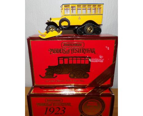 Matchbox Models of Yesteryear, two Y16 1923 Scania Vabis Postbus. P&amp;P Group 2 (£18+VAT for the first lot and £2+VAT for s