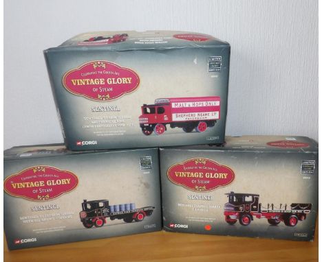 Corgi 1:50 scale Three Vintage Glory Sentinel Steam Lorries. P&amp;P Group 2 (£18+VAT for the first lot and £2+VAT for subseq