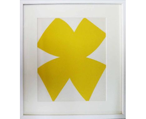 ELLSWORTH KELLY 'Study in Yellow', original lithograph, printed by Maeght: 1964, 38cm x 26cm, framed and glazed.
