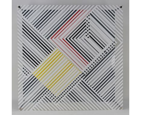 Jesus Rafael Soto (Venezuelan, 1923 - 2005) Titled:&nbsp;Structure Cinetique (from serie SotoMagie) Signed "Soto" on a label 