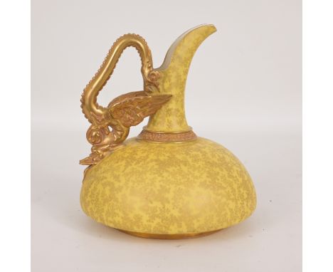 Royal Worcester Gilded Porcelain Ewer, 1048Height: 7.75 in.