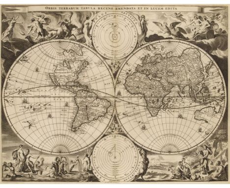 World. Stoopendaal (Daniel), Orbis T errarum Tabula recens Emendata et in Lucem edita , circa 1680, uncoloured engraved doubl