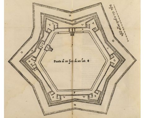 Lanteri (Giacomo). Duo libri del modo di fare le fortificationi di terra intorno alle città ed alle castella per fortificarle