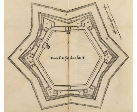 Lanteri (Giacomo). Duo libri del modo di fare le fortificationi di terra intorno alle città ed alle castella per fortificarle