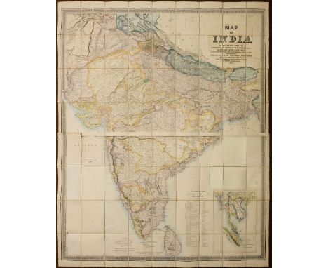 Stanford (Edward, publisher). Map of India, based on the surveys executed by order of the honorable The East India Company, s