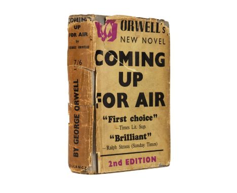 Orwell (George). Coming Up for Air, 1st edition, 2nd impression, Victor Gollancz, 1939, a few scattered spots, contemporary i